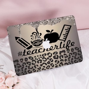 Leopard Teacher Art New Pro Mac Protective Case Personalized Name For Macbook Air 13/15 Macbook Pro14/15/16 Apple Laptop 2025 Macbook Cover