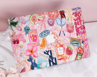 Pink Collage Aesthetics New Pro Mac Protective Case Personalized Name For Macbook Air 11/13/15 Pro14/15/16 Apple Laptop 2025 Macbook Cover