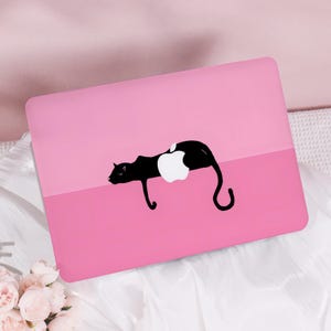 Pink Cat Minimalism New Pro Mac Protective Case Personalized Name For Macbook Air 11/13/15 Pro14/15/16 Apple Laptop 2025 Macbook Cover