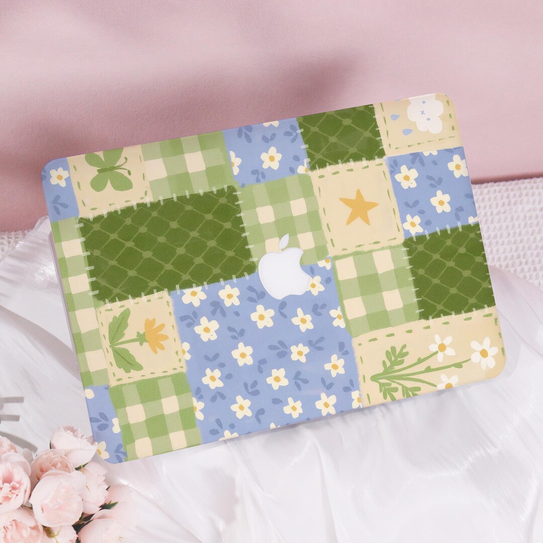 Patchwork Mac Springtime Patchwork New Pro Mac Protective Case Personalized Name for ...