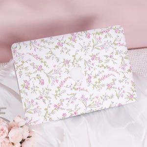 Delicate Floral New Pro Mac Protective Case Personalized Name For Macbook Air 11/13/15, Pro15/16 Apple Laptop 2025 2024 2023 Macbook Cover