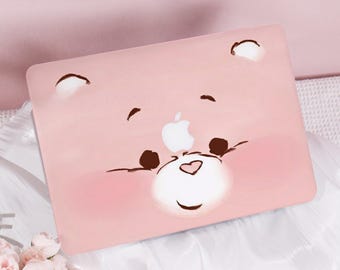 Pink Bear Face New Pro Mac Protective Case Personalized Name For Macbook Air 13/15 Macbook Pro14/15/16 Apple Laptop 2025 Macbook Cover