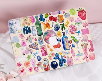 Colorful Collage New Pro Mac Protective Case Personalized Name For Macbook Air 11/13/15 Pro13/14/15/16 Apple Laptop 2025 2024 Macbook Cover