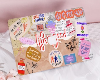 Positivity Collage New Pro Mac Protective Case Personalized Name For Macbook Air 13/15 Macbook Pro14/15/16 Apple Laptop 2025 Macbook Cover