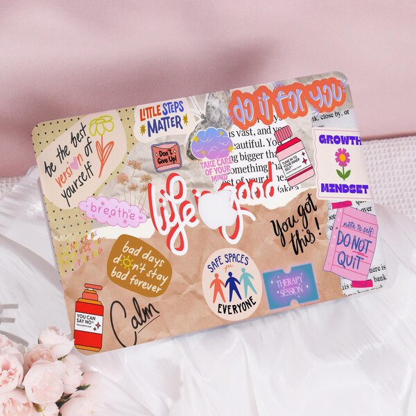Positivity Collage, nouvelle coque de protection Pro Mac, nom personnalisé pour Macbook Air 13/15, Macbook Pro 14/15/16, Apple Laptop 2025, housse pour Macbook