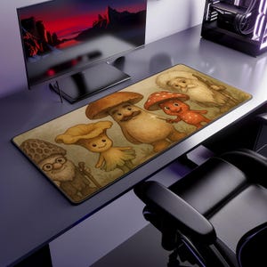 Alfombrilla de ratón con forma de hongo, accesorio de escritorio con forma de hongo, regalo para amantes de la naturaleza, decoración de oficina estilo cottagecore, configuración acogedora para el espacio de trabajo en casa.