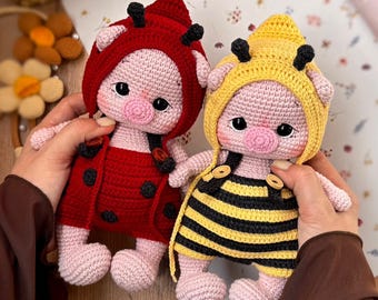 Crochet pigs pattern,Amigurumi pigs,Crochet pigs,Crochet doll pattern,handmade pigs,animals pattern,animals toys