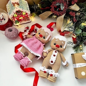Gehäkelte Lebkuchenpuppe, Lebkuchenmann, Amigurumi-Lebkuchenmann