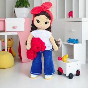 Crochet doll, Crochet doll for sale, knitted doll with outfits, knitted doll with clothes, amigurumi doll, handmade doll with clothes