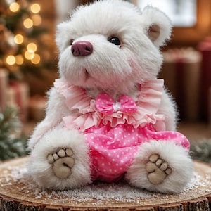 Miś OOAK Teddy Bear 15 cm, ręcznie robiony miś artystyczny, miś z alpaki niemieckiej, miniaturowy miś kolekcjonerski, pluszowa zabawka z przegubami