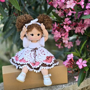 Crochet big doll, crochet doll for sale, Amigurumi doll, handmade doll, Crochet curly doll, knitted doll