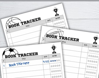Sports Book Tracker Bundle for Kids | Reading Log (PDF)