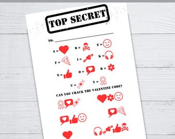 You Are One Of A Kind -- Top Secret Coded Valentine’s Day cards