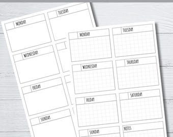 Modern Undated Printable Weekly Planner