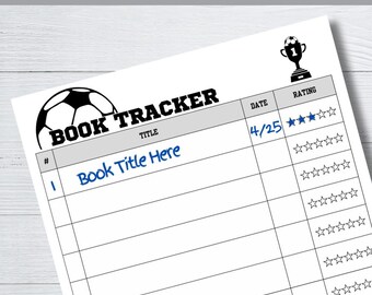 Soccer Book Tracker for Kids | Printable Reading Log (PDF)