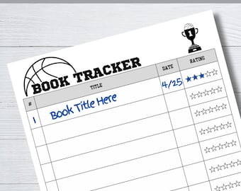 Basketball Book Tracker for Kids | Printable Reading Log (PDF)