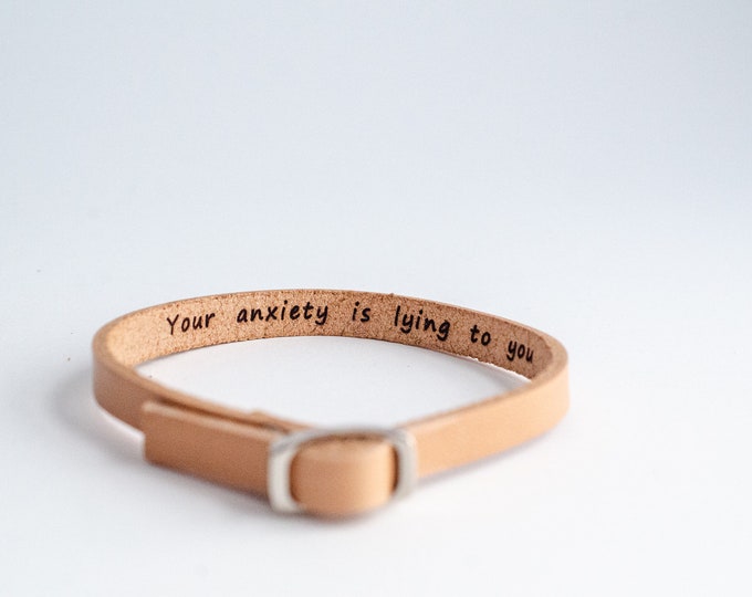 Hidden Message Leather Bracelet