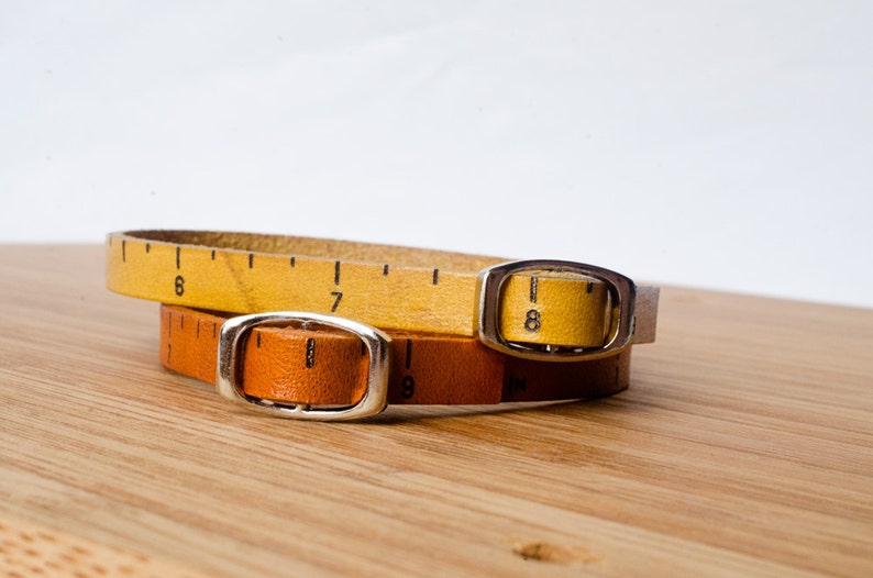 Inch Ruler Custom Adjustable Leather Bracelet image 3