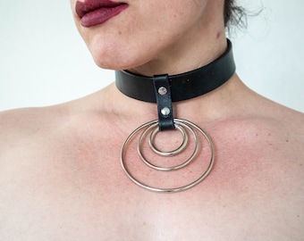 3 Ring Choker Necklace