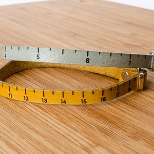 Inch Ruler Custom Adjustable Leather Bracelet image 1