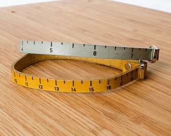 Inch Ruler Custom Adjustable Leather Bracelet