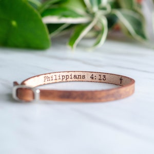Bible Verse Custom Wrap Bracelet Philippians 4:13 image 1