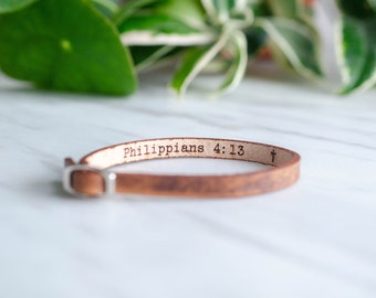 Bible Verse Custom Wrap Bracelet - Philippians 4:13