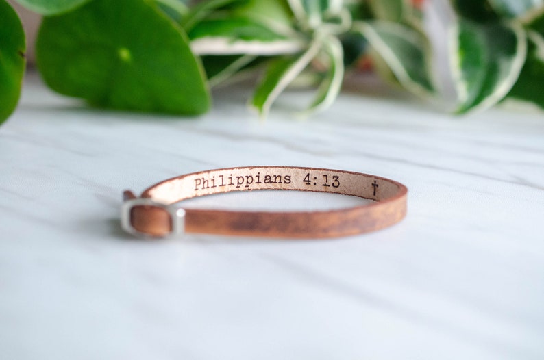 Bible Verse Custom Wrap Bracelet Philippians 4:13 image 1