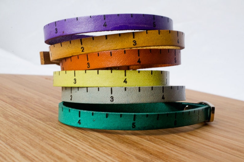 Inch Ruler Custom Adjustable Leather Bracelet image 2