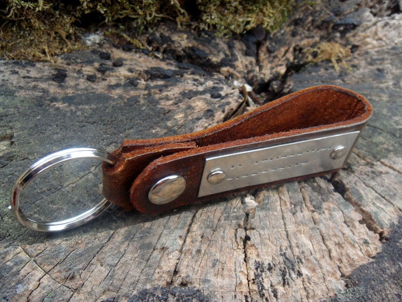 Personalized Leather Key Chain Accessory Anniversary Gift Etsy