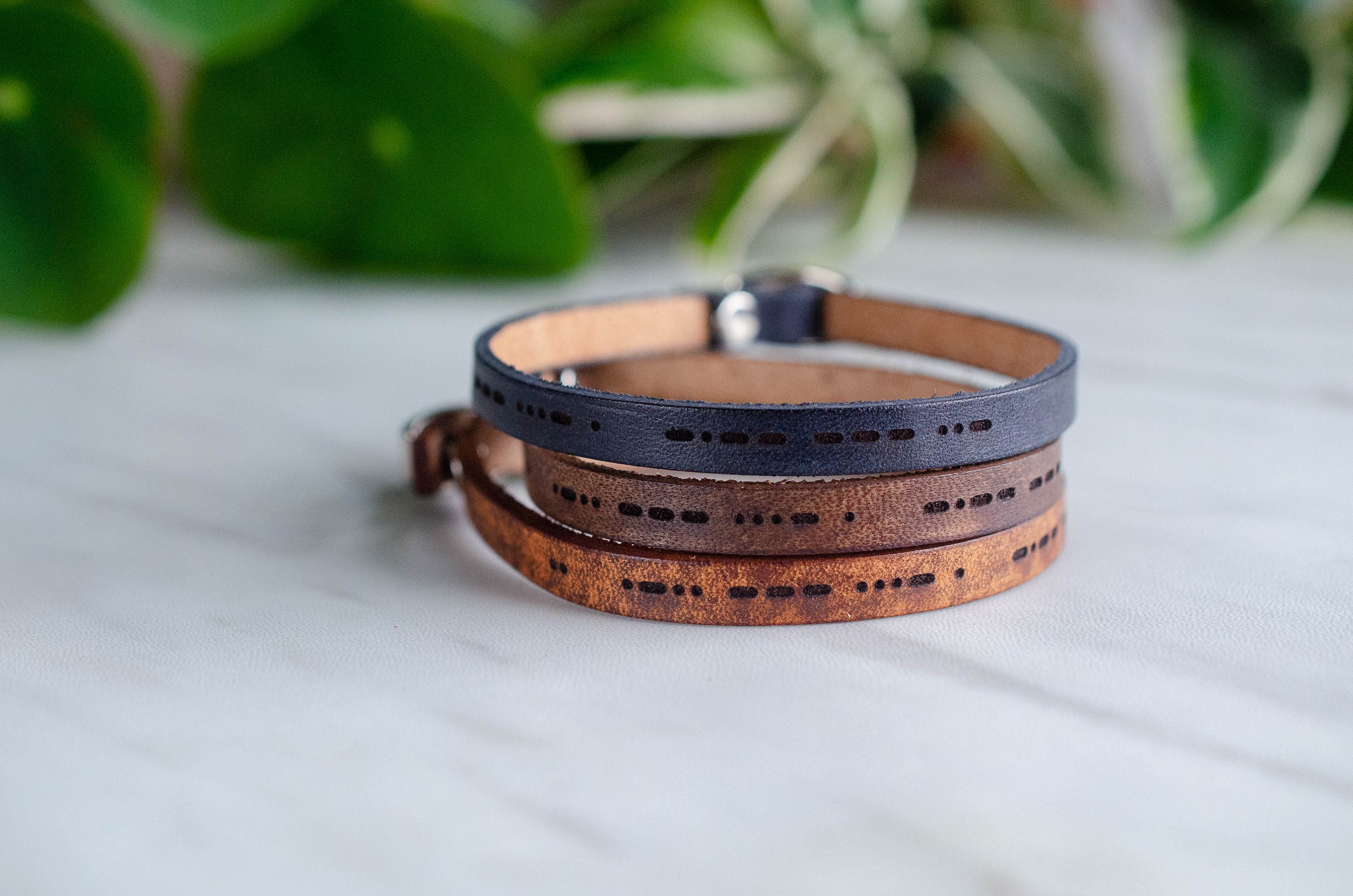 Personalized Morse Code Bracelet