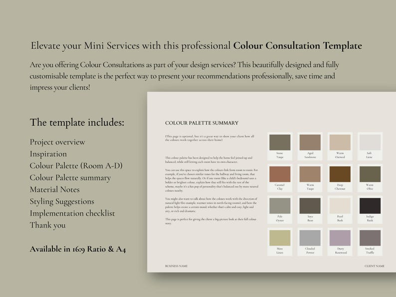 Interior Design Colour Report.pdf Interior Design Colour Consultation Presentation | Canva Client Guide ...
