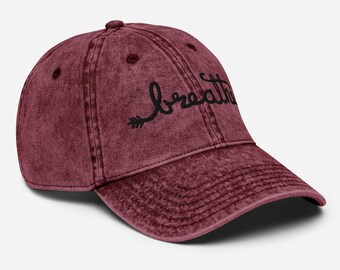 Vintage Cotton Twill Cap &quot;Breathe&quot;