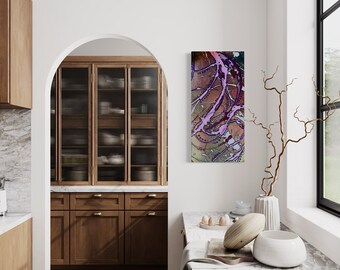 Latex Acrylic Abstract Art heavy single panel