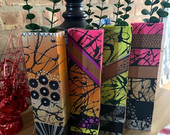 abstract art hanging wall planters