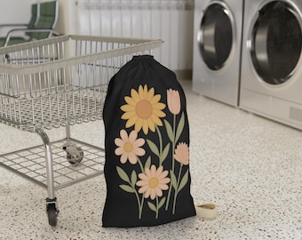 Floral Laundry Bag - Stylish Storage for Home, Dorm, and Gym, Great Gift for Moms, College Students, and Organizing Lovers