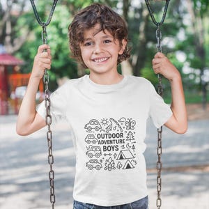 Kids Outdoor Adventure Tee, Boys Nature Shirt, Camping Gift, Summer Outfit, Boys Exploration T-shirt, Adventure Apparel