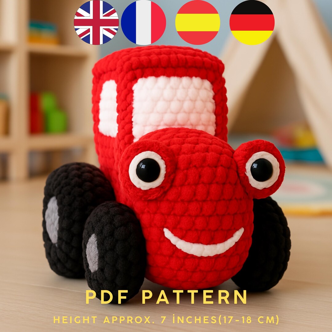Crochet Tractor Pattern, Low Sew Amigurumi, Farm Toy (PDF Pattern) - Etsy