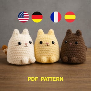 No Sew Crochet Calico Cat Pattern – Cute Amigurumi Kitten Plushie, Easy Cat Crochet Pattern, DIY Cat Toy Tutorial