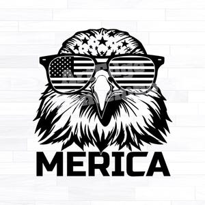 Funny &#39;Merica Eagle Mullet SVG: Patriotic 4th of July Design