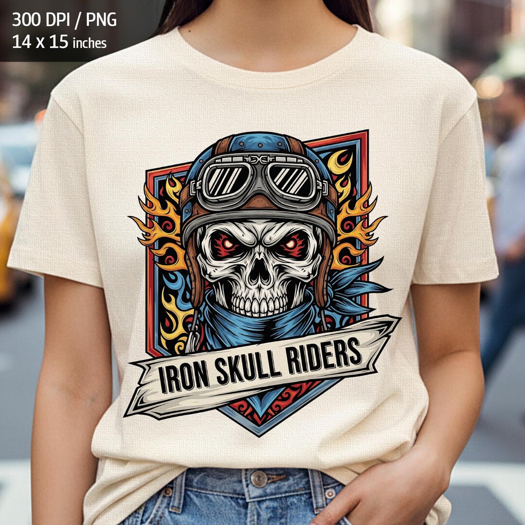 Vintage Biker Skull PNG, Iron Skull Riders Logo (digital Download) - Etsy