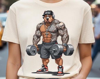 Gymråtta Pitbull PNG, Man Cave-present, digital nedladdning