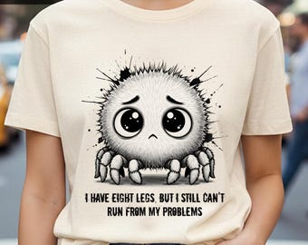 Rolig spindel PNG: Ångestcitat T-shirtdesign (digital nedladdning)