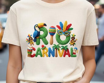 Sublimación PNG del Carnaval de Río, diseño de tucán brasileño (descarga digital)