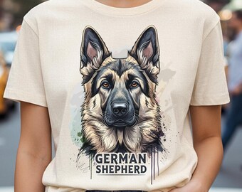 German Shepherd Dog Clipart, Transparent PNG (Digital Download)