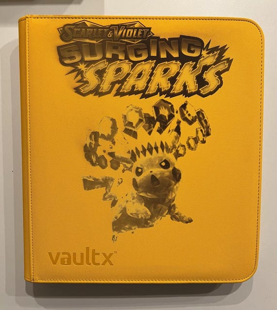 surging sparks card binder Upgrading to a New Vault X for Each portfolio stores and protects up to 40 standard size cards singleloaded and 80 cards doubleloaded in archivalsafe polypropylene pages Surging Sparks SV8 Master Set