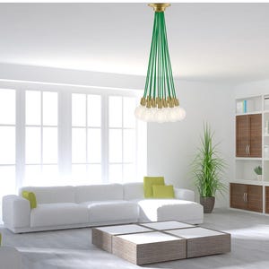 Modern Smoke Grey LED 7 Cluster Custom Any Colors Chandelier Modern Smoke Grey LED 7 Cluster Custom Any Colors Chandelier