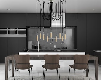 Industrial Chandelier Modern Dining lighting Hangout Pendants Spider Chandelier Antique Edison Bulb Industrial Dining Chandelier