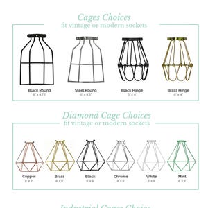 Cage Only Add on  - Lamp Guard - Bulb Guard - Industrial Pendant Light - Lamp shade - Diamond Cage - Geometric pendant shade