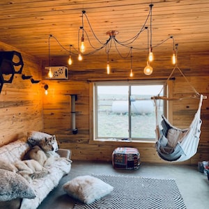 Log cabin hot sale lighting